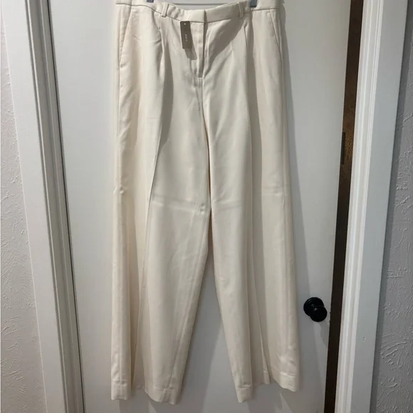 NWT J. Crew Cream Women's Essential Lower Rise Wide Leg Pants - Picture 5 of 8